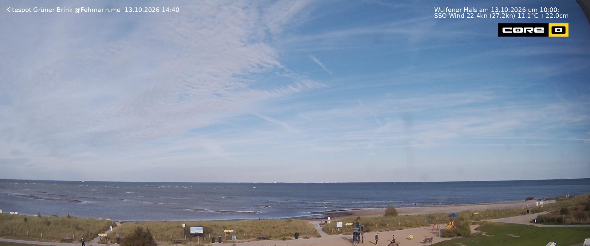 Archiv Foto Webcam Fehmarn: Naturstrand Grüner Brink