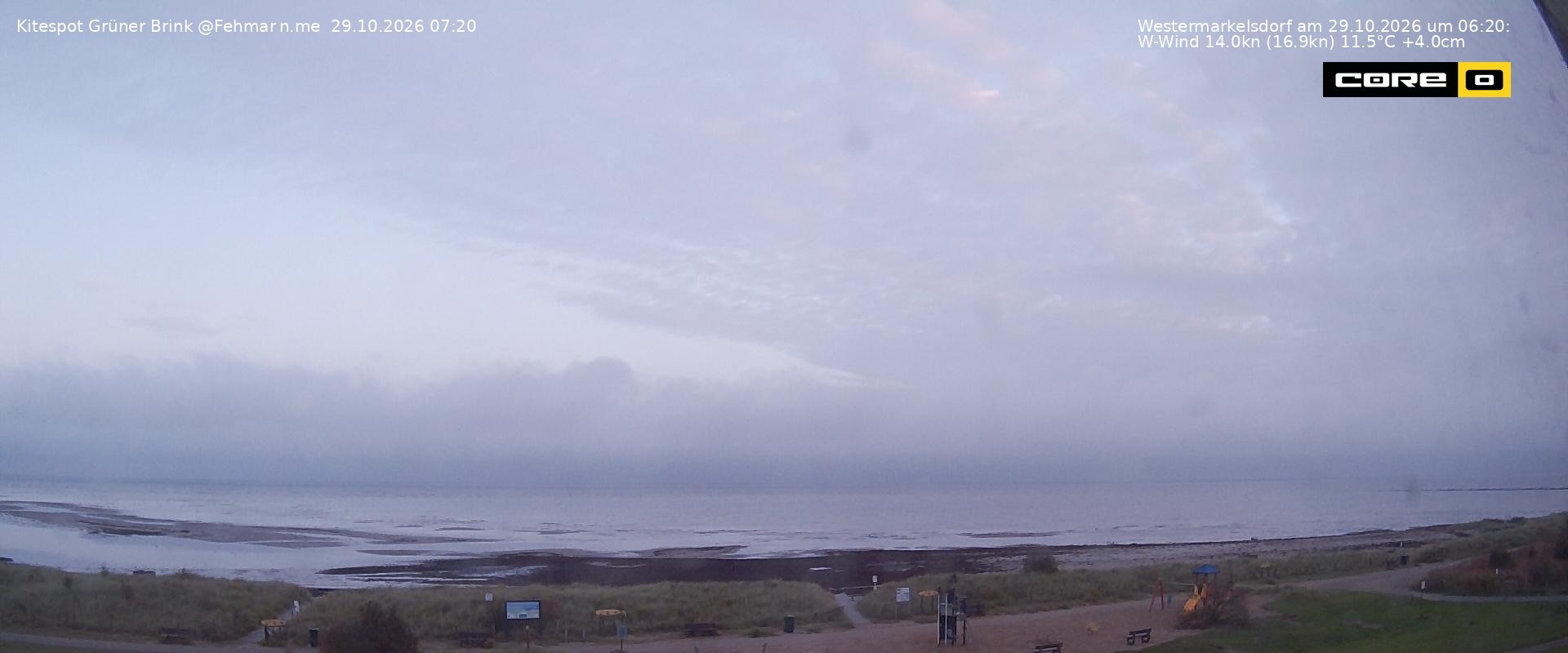 Archiv Foto Webcam Fehmarn: Naturstrand Grüner Brink