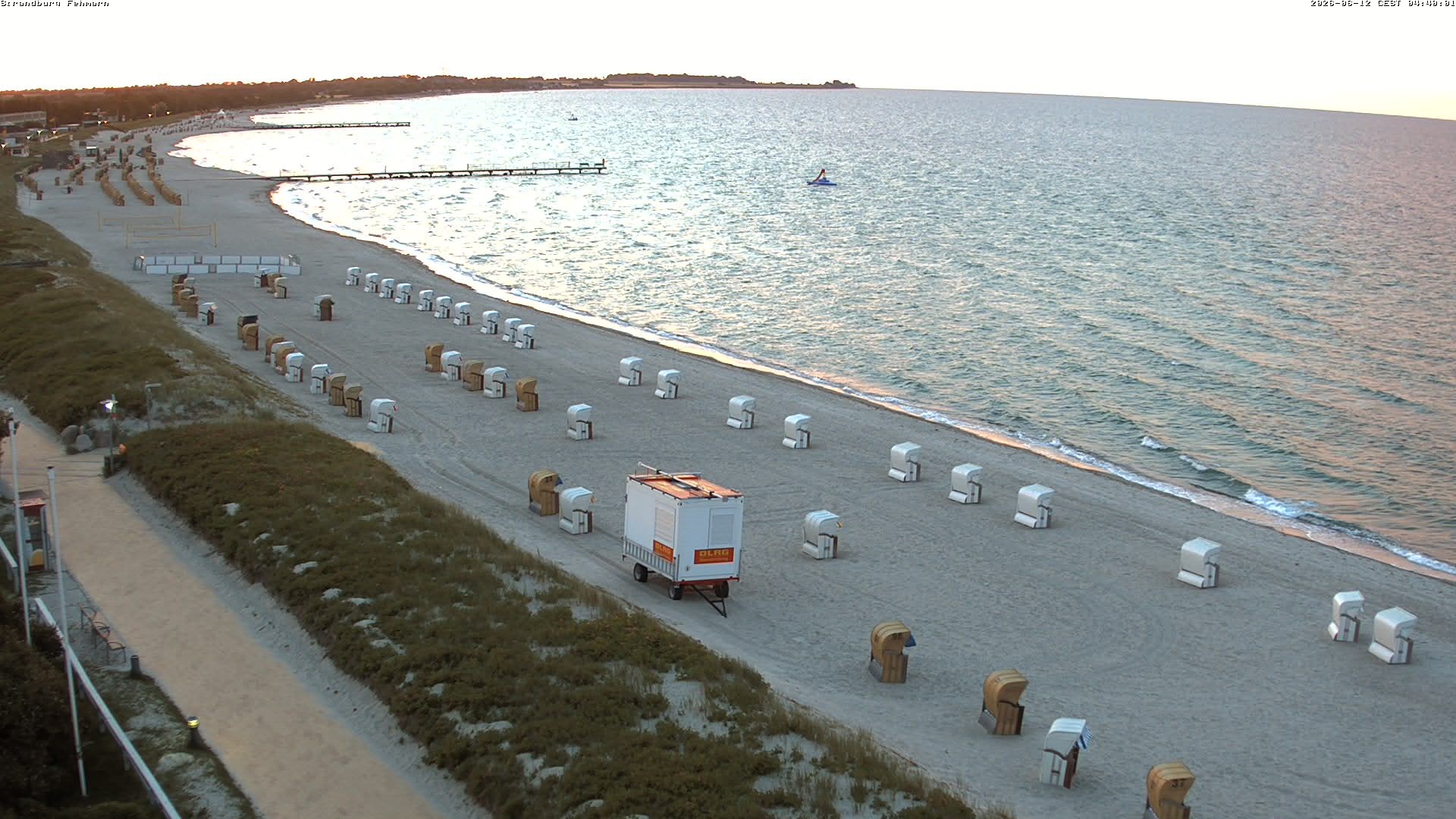 Archived image Webcam Fehmarn: Beach Burgtiefe