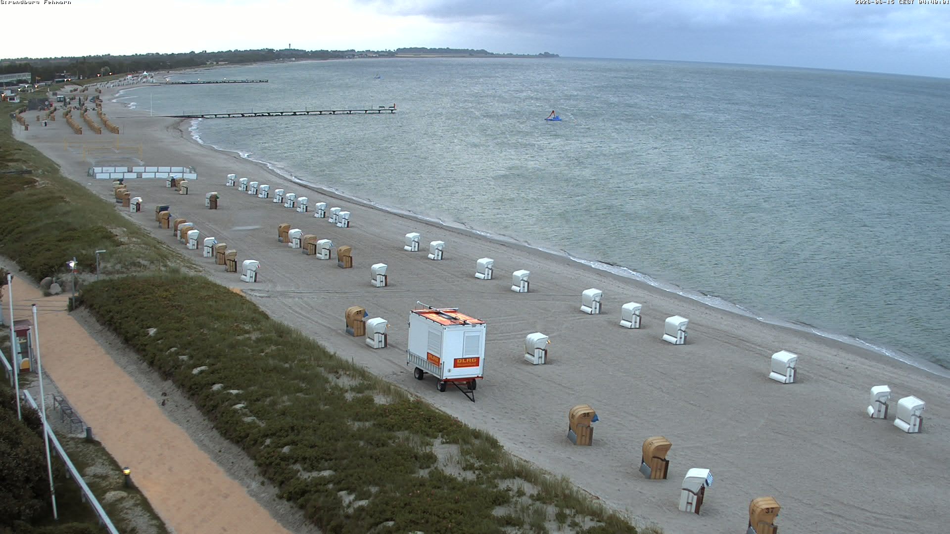 Archived image Webcam Fehmarn: Beach Burgtiefe