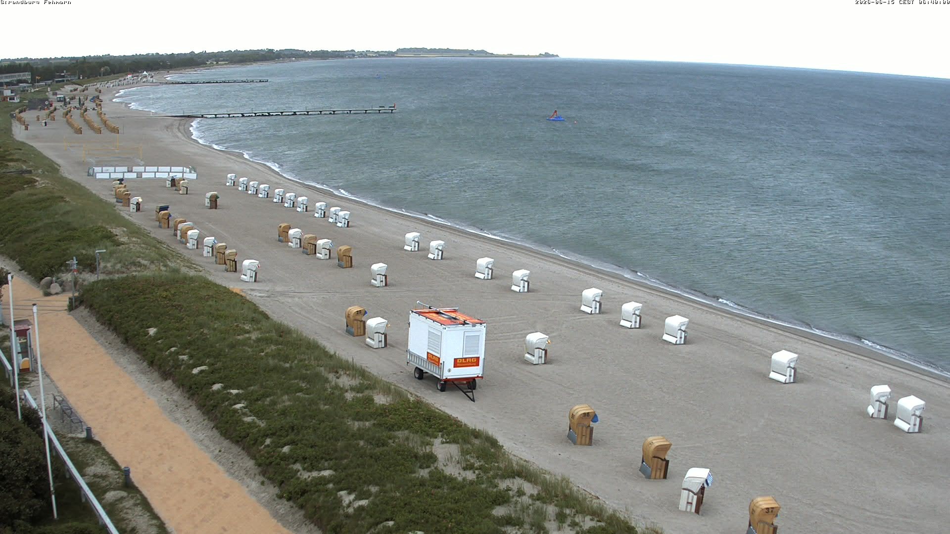 Archived image Webcam Fehmarn: Beach Burgtiefe