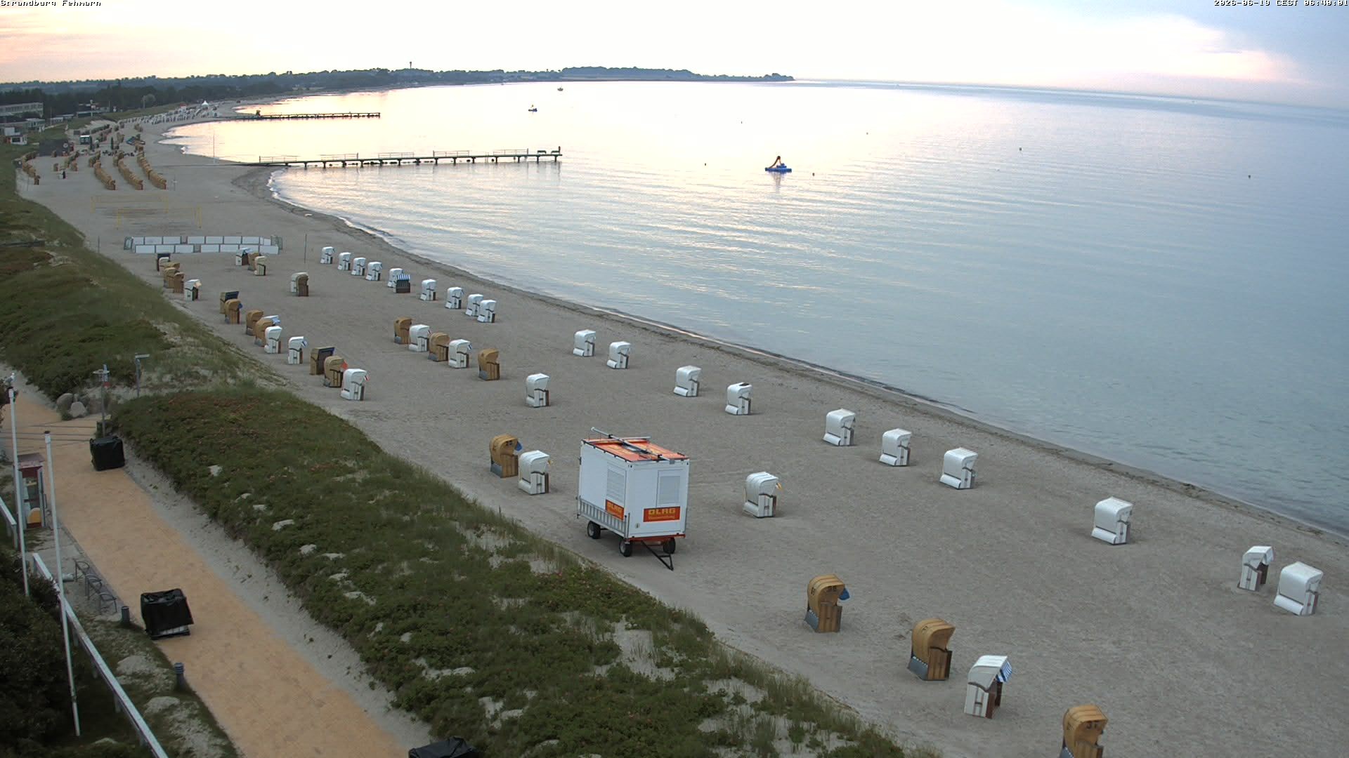 Archiv Foto Webcam Fehmarn: Burgtiefe Strand