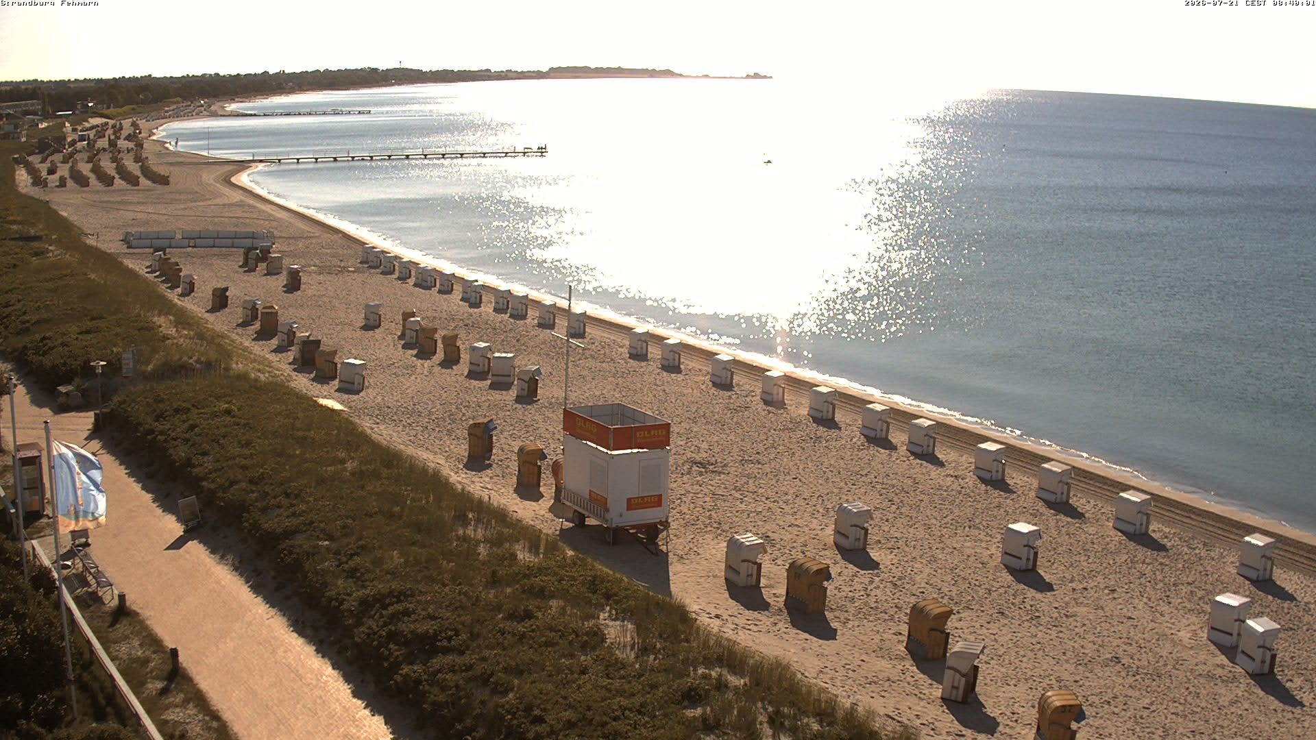 Archiv Foto Webcam Fehmarn: Burgtiefe Strand