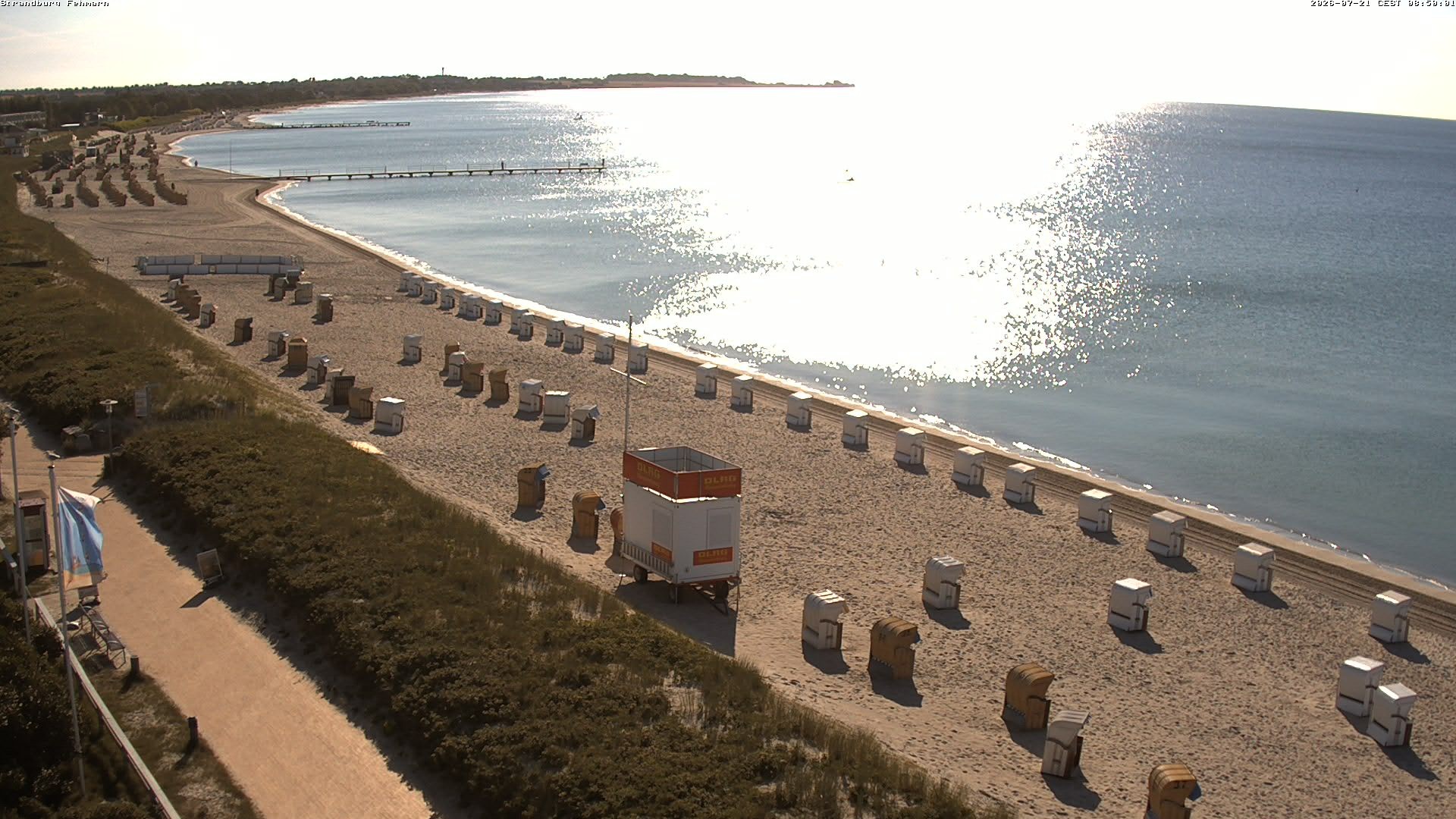 Archiv Foto Webcam Fehmarn: Burgtiefe Strand
