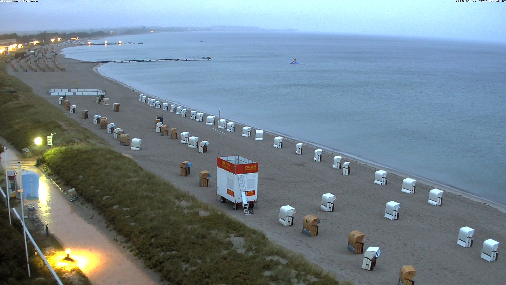 Archived image Webcam Fehmarn: Beach Burgtiefe