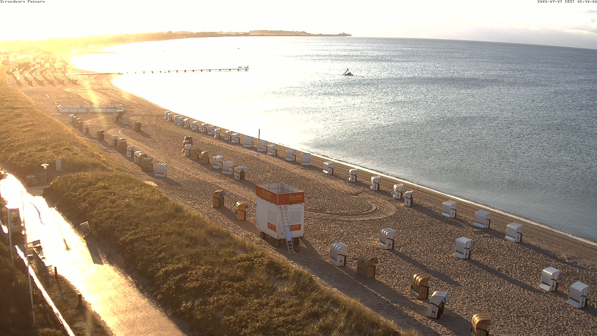 Archived image Webcam Fehmarn: Beach Burgtiefe