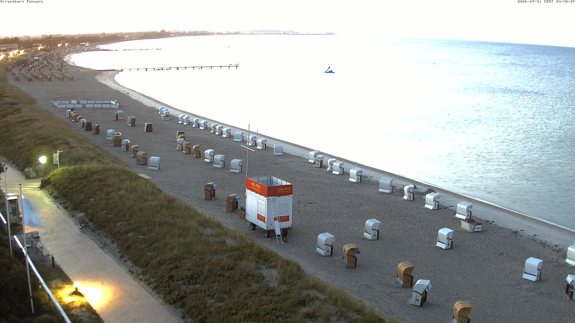 Archived image Webcam Fehmarn: Beach Burgtiefe