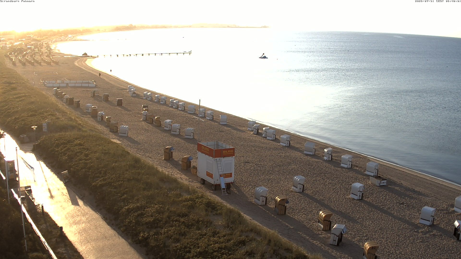 Archived image Webcam Fehmarn: Beach Burgtiefe