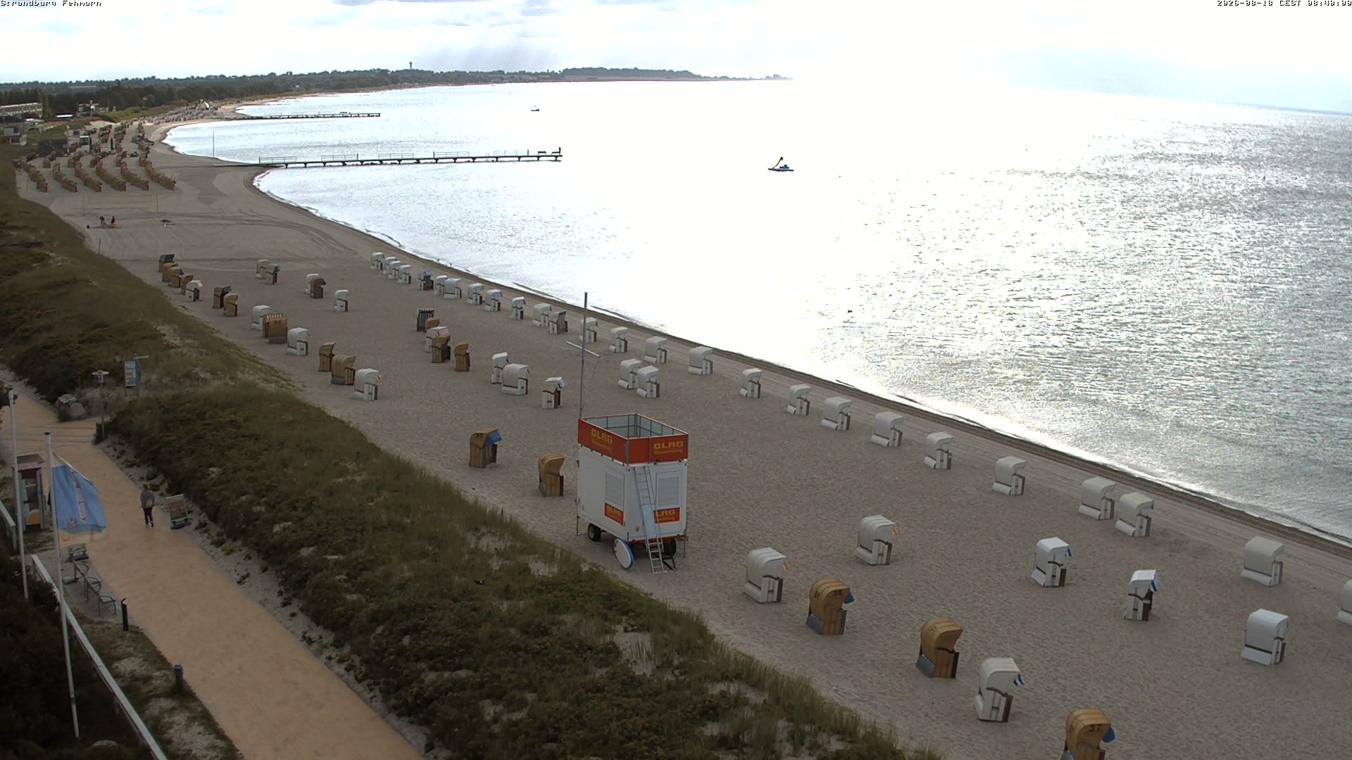 Archived image Webcam Fehmarn: Beach Burgtiefe