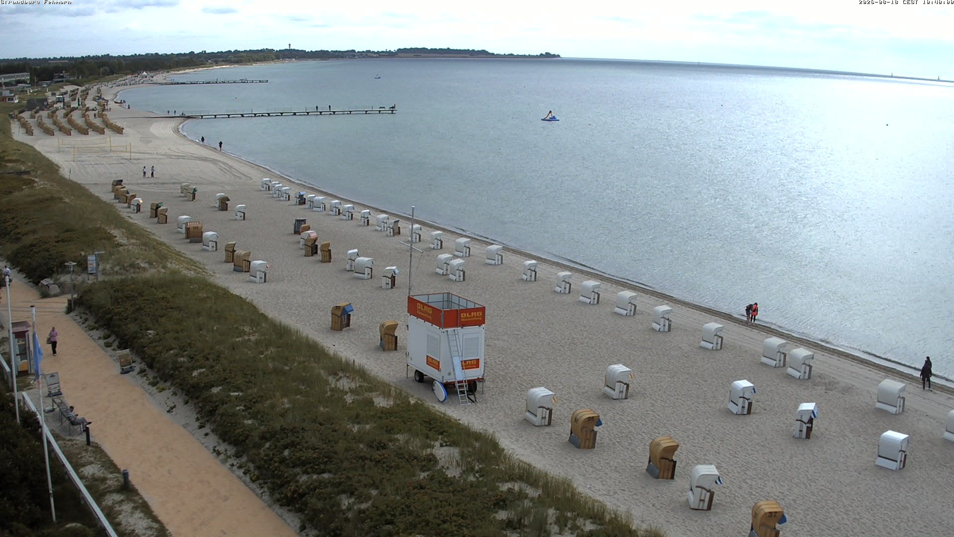 Archived image Webcam Fehmarn: Beach Burgtiefe