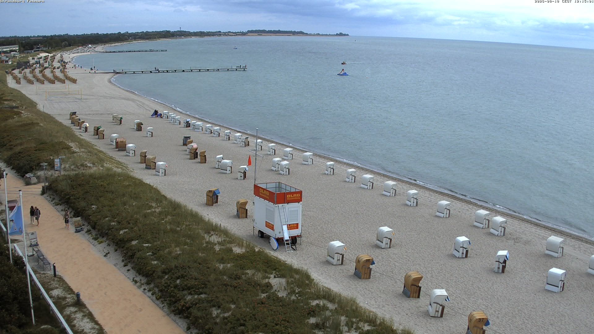 Archived image Webcam Fehmarn: Beach Burgtiefe