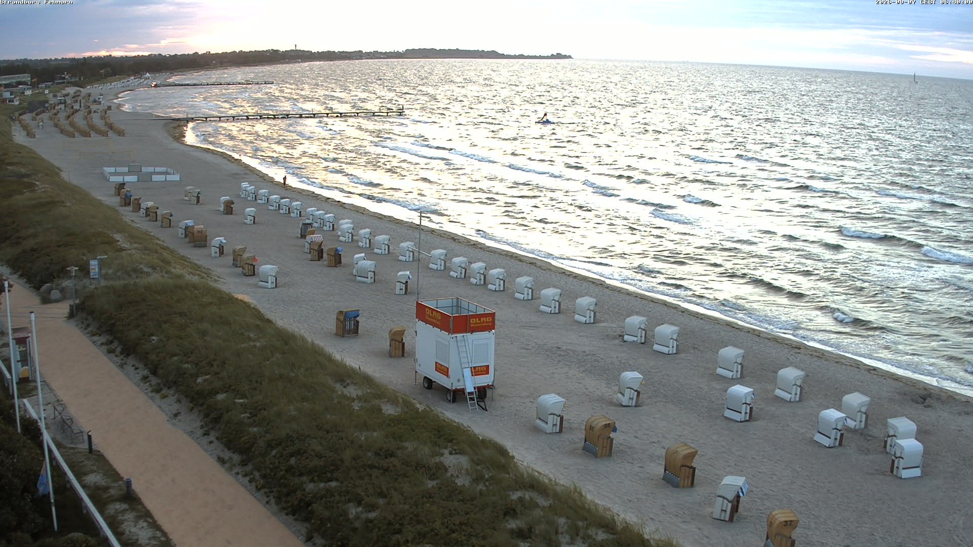 Archiv Foto Webcam Fehmarn: Burgtiefe Strand