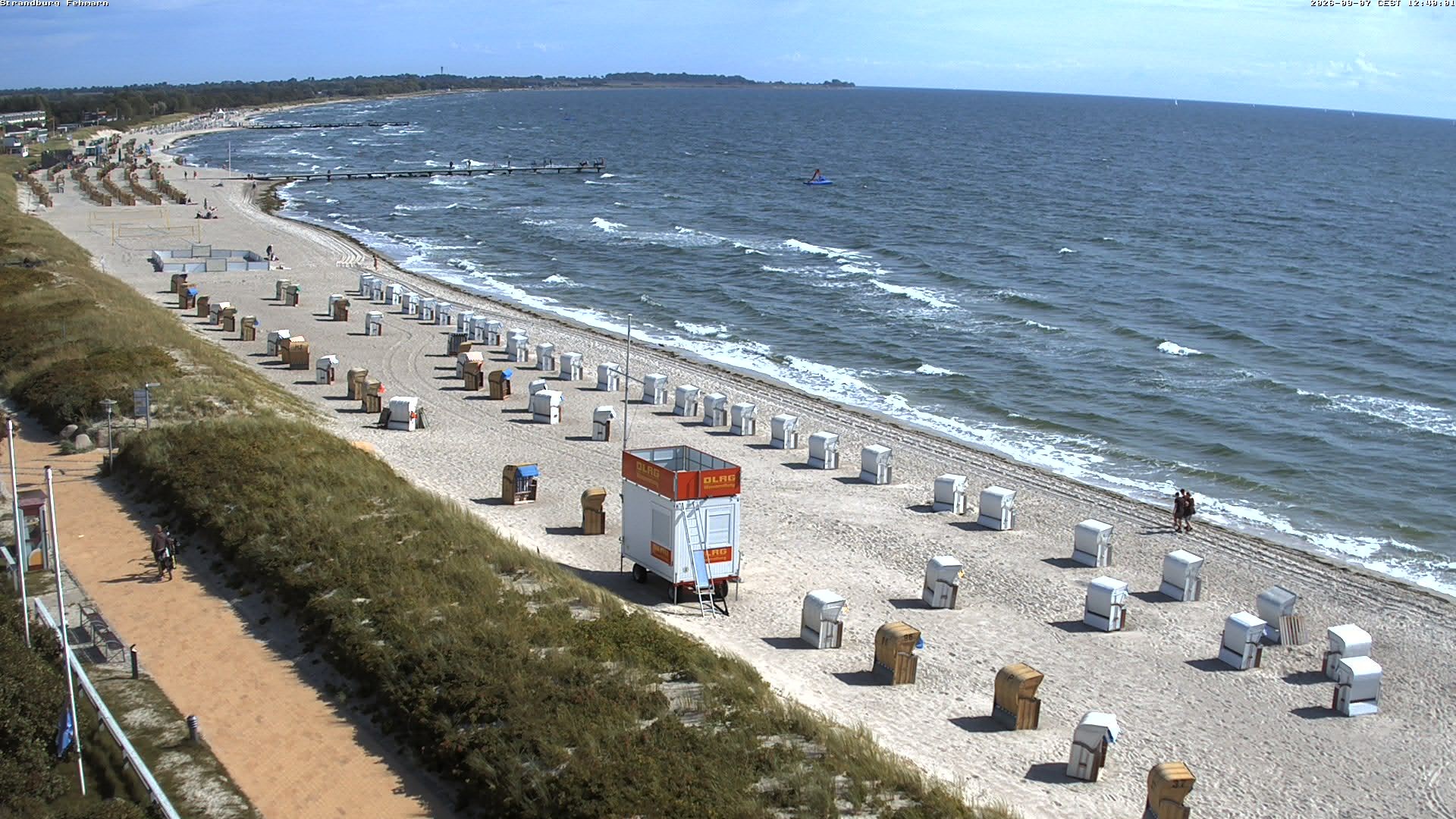 Archiv Foto Webcam Fehmarn: Burgtiefe Strand