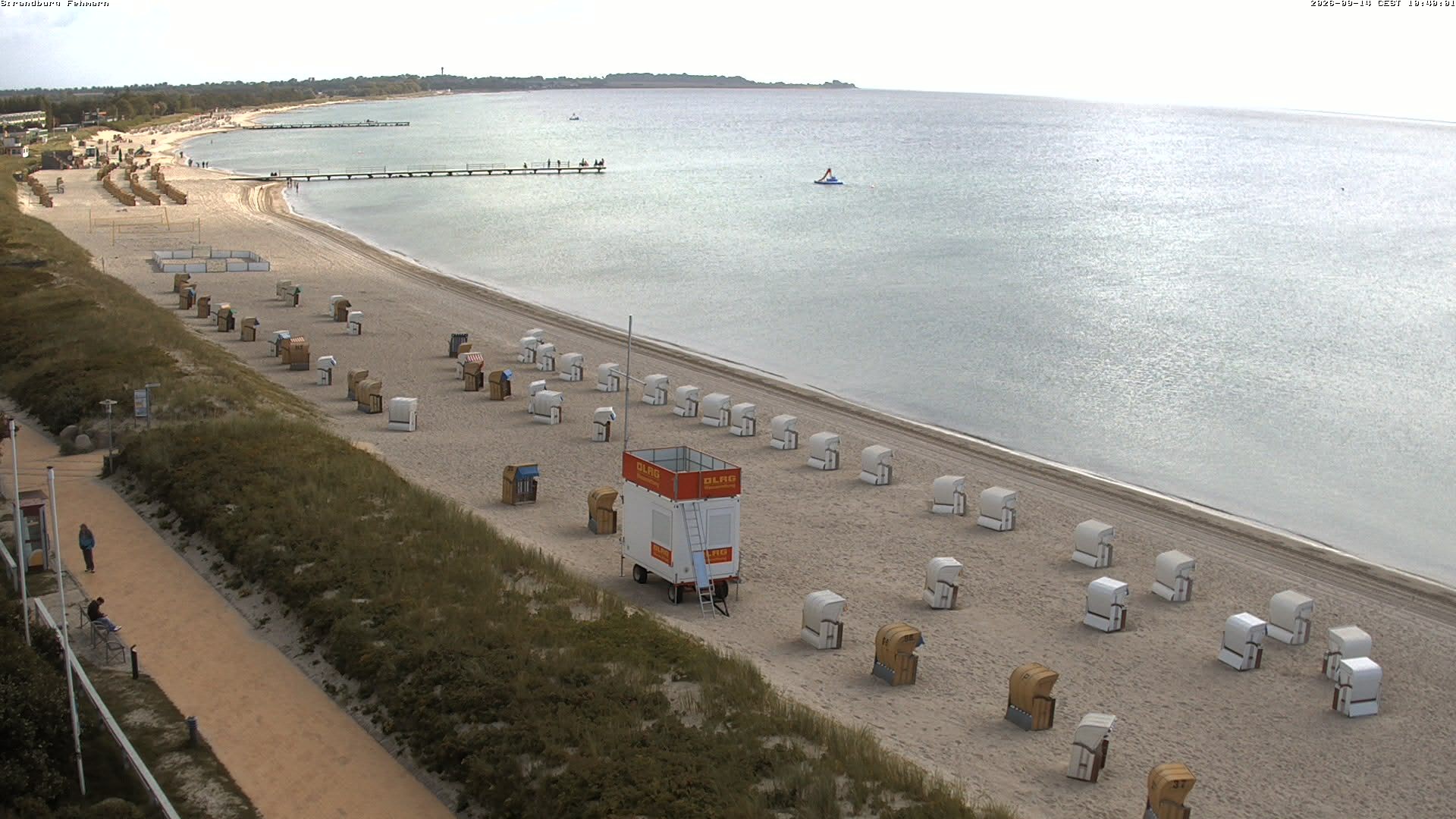 Archived image Webcam Fehmarn: Beach Burgtiefe