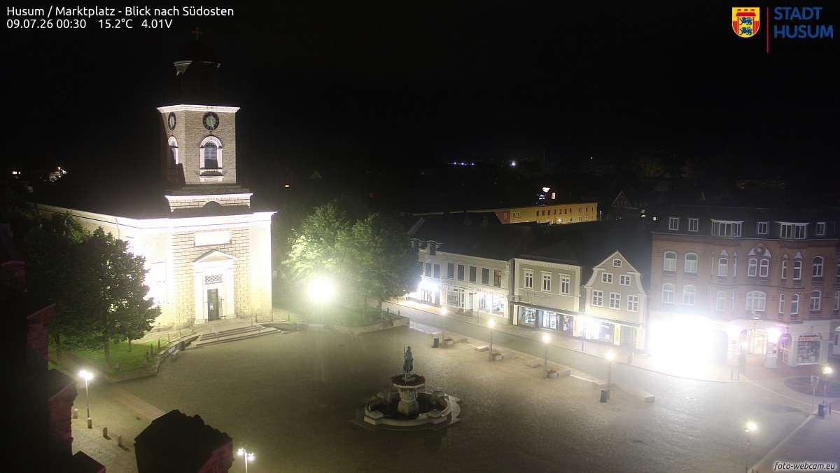 Archiv Foto Webcam Husum Marktplatz
