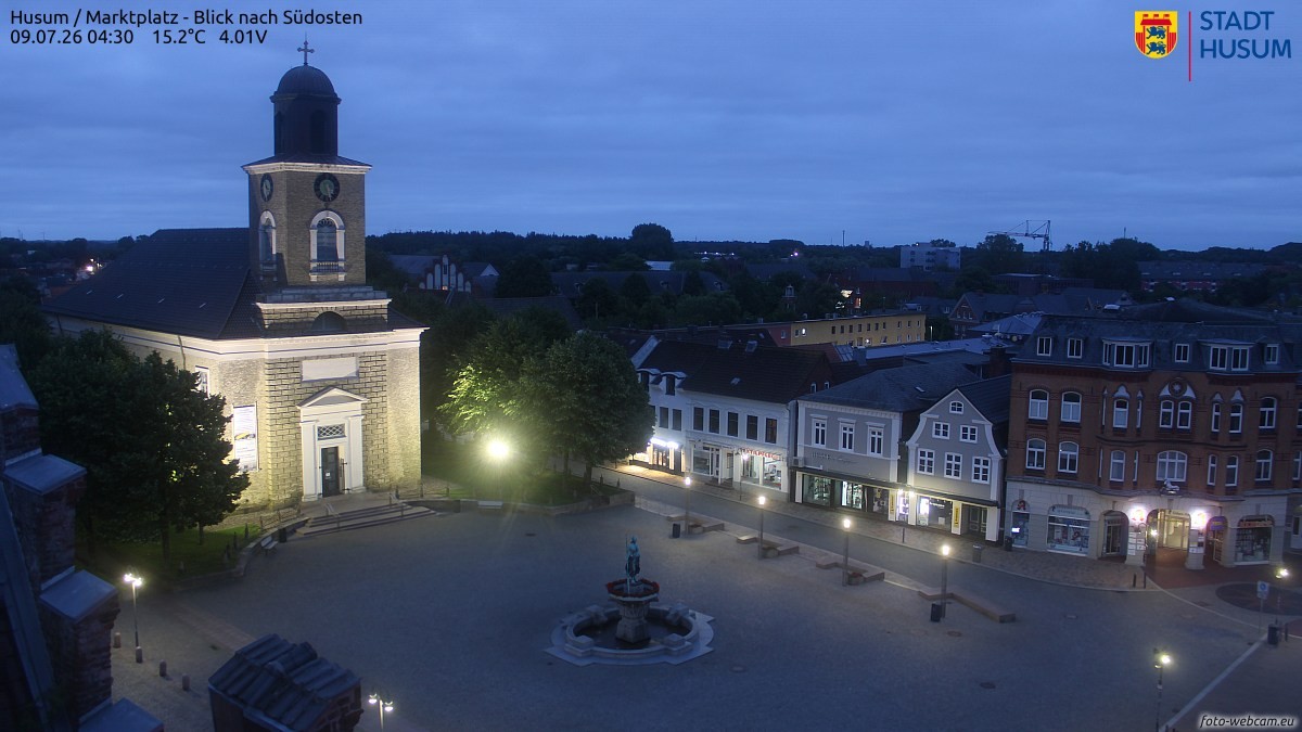 Archiv Foto Webcam Husum Marktplatz