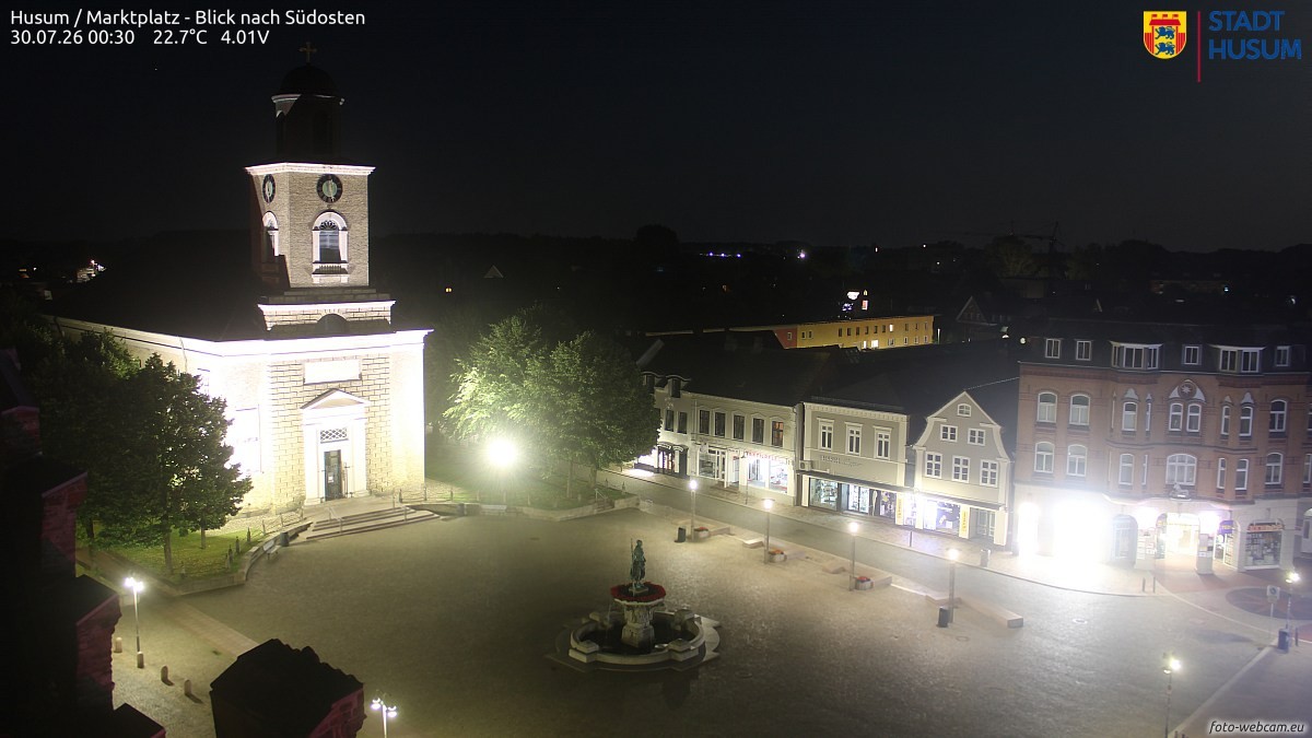 Archiv Foto Webcam Husum Marktplatz