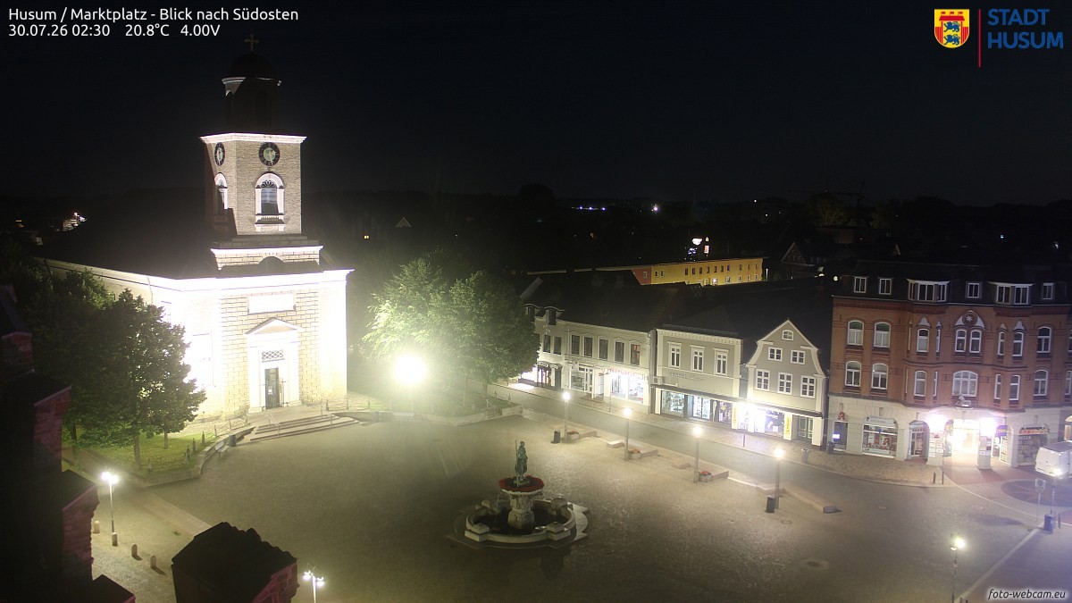 Archiv Foto Webcam Husum Marktplatz