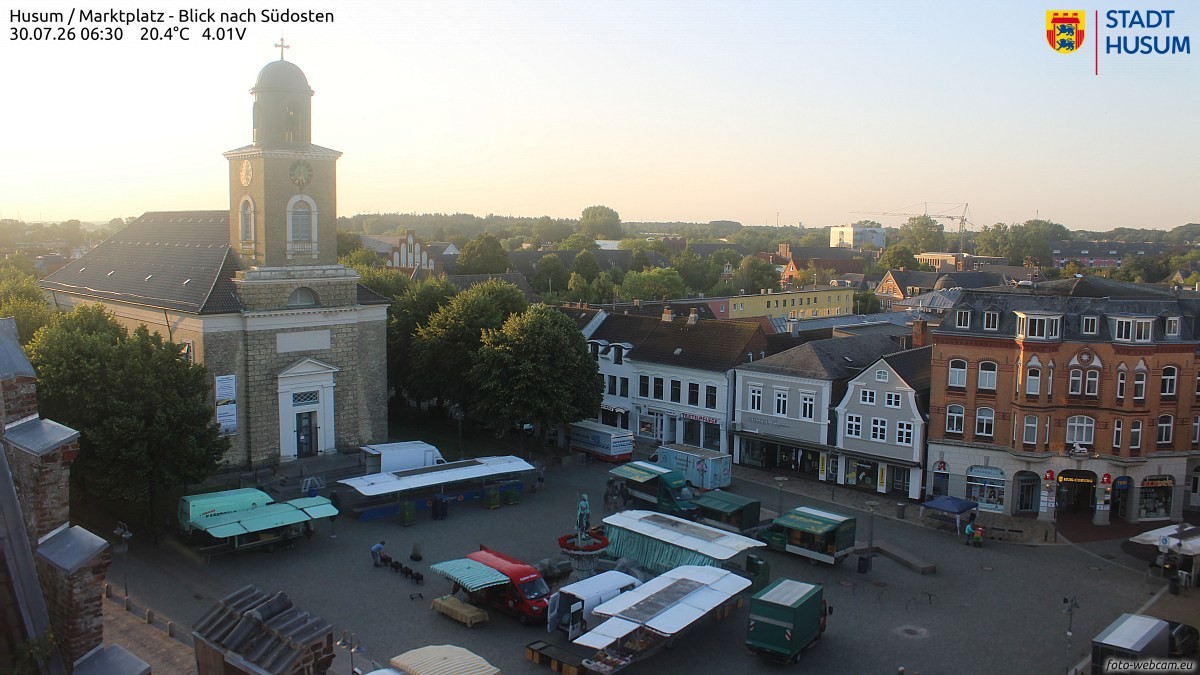 Archiv Foto Webcam Husum Marktplatz