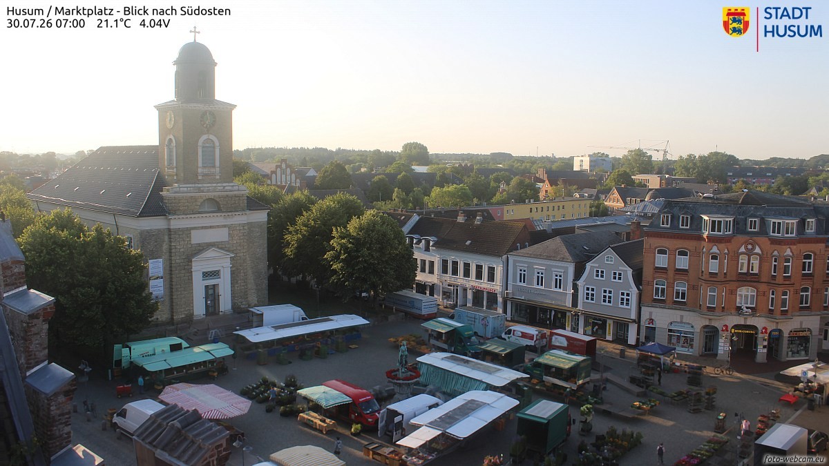 Archiv Foto Webcam Husum Marktplatz