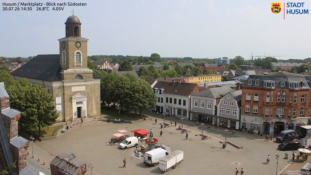 Archiv Foto Webcam Husum Marktplatz