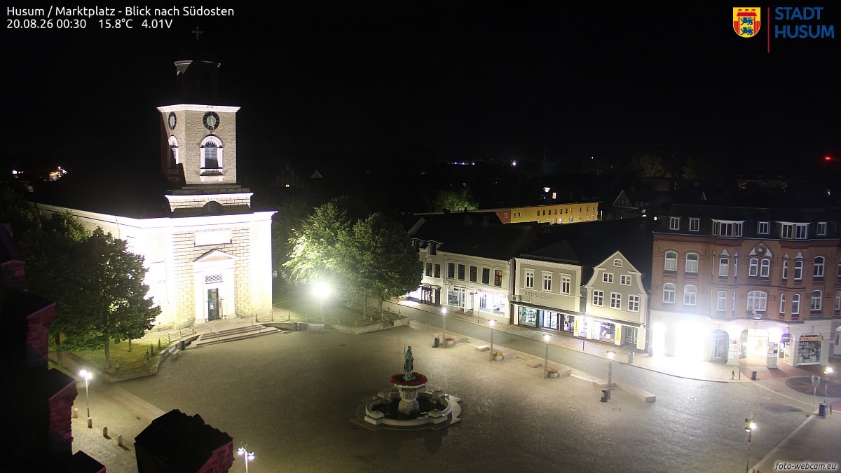 Archiv Foto Webcam Husum Marktplatz