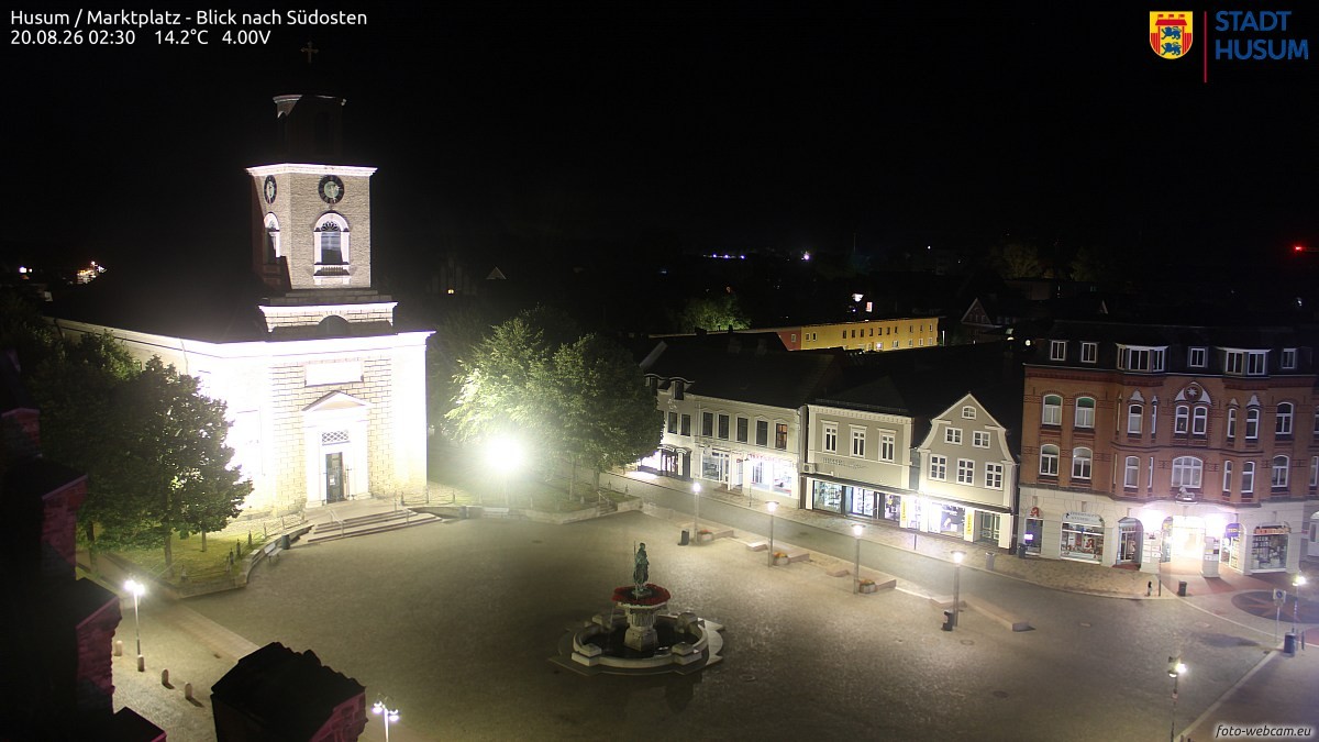 Archiv Foto Webcam Husum Marktplatz