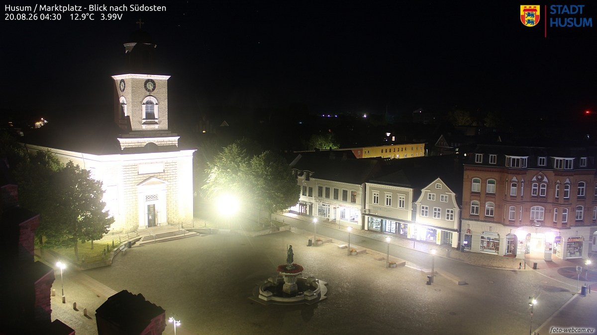 Archiv Foto Webcam Husum Marktplatz