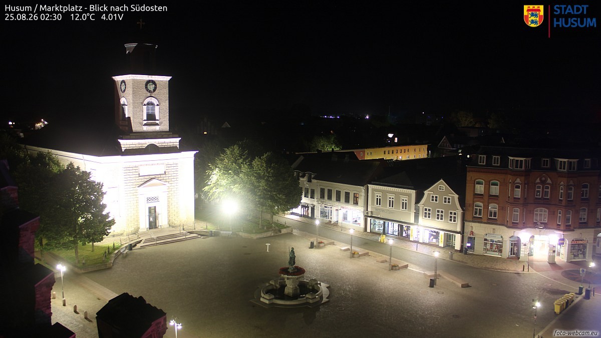 Archiv Foto Webcam Husum Marktplatz