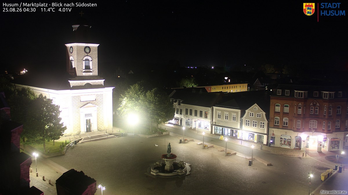 Archiv Foto Webcam Husum Marktplatz