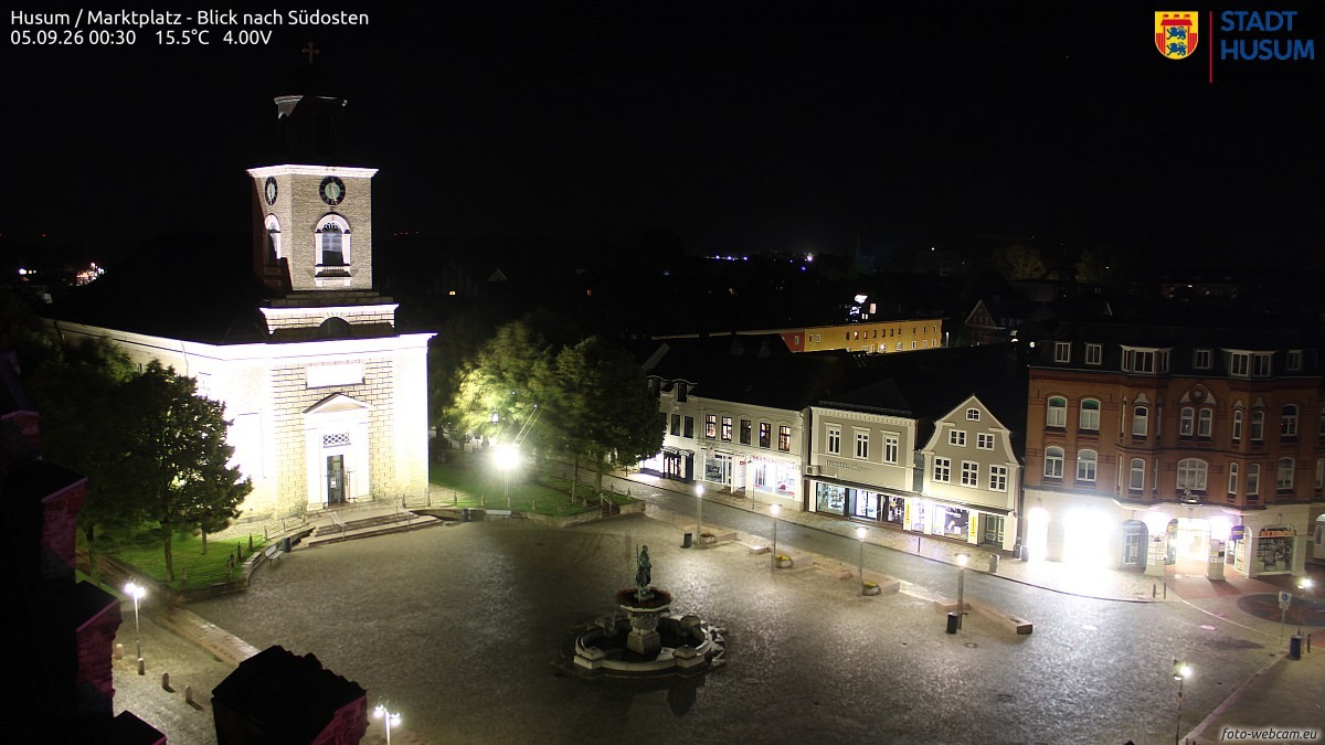 Archiv Foto Webcam Husum Marktplatz