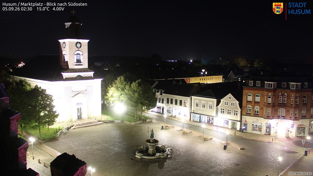 Archiv Foto Webcam Husum Marktplatz