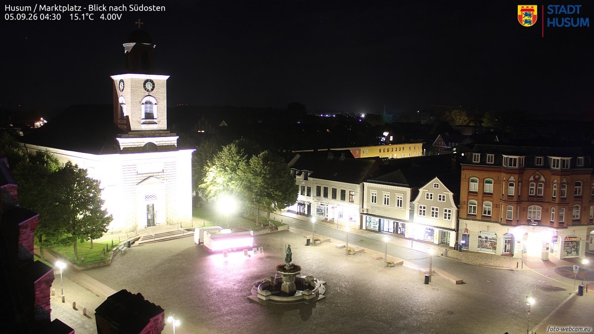 Archiv Foto Webcam Husum Marktplatz