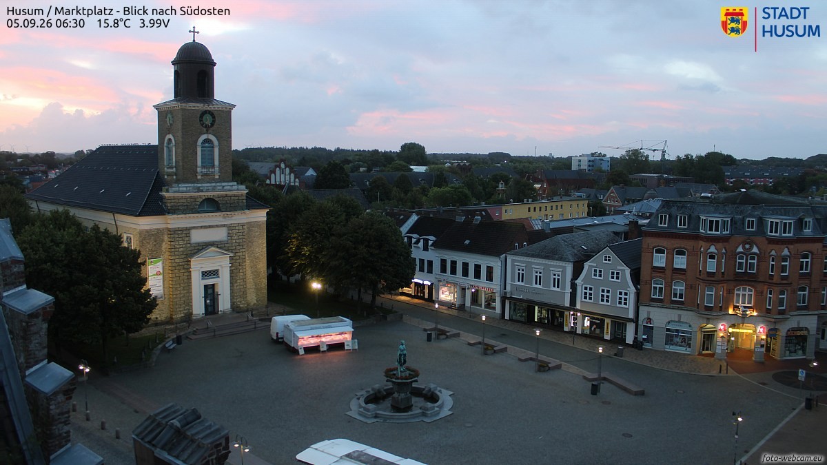 Archiv Foto Webcam Husum Marktplatz