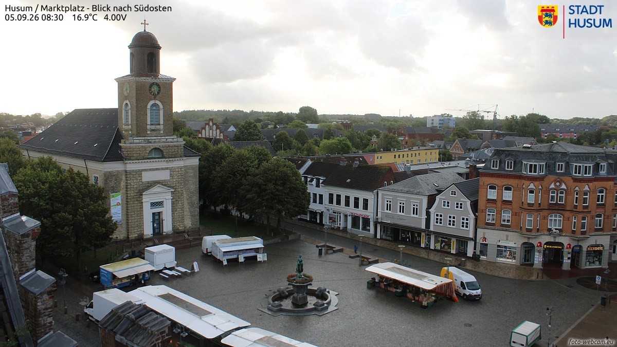 Archiv Foto Webcam Husum Marktplatz