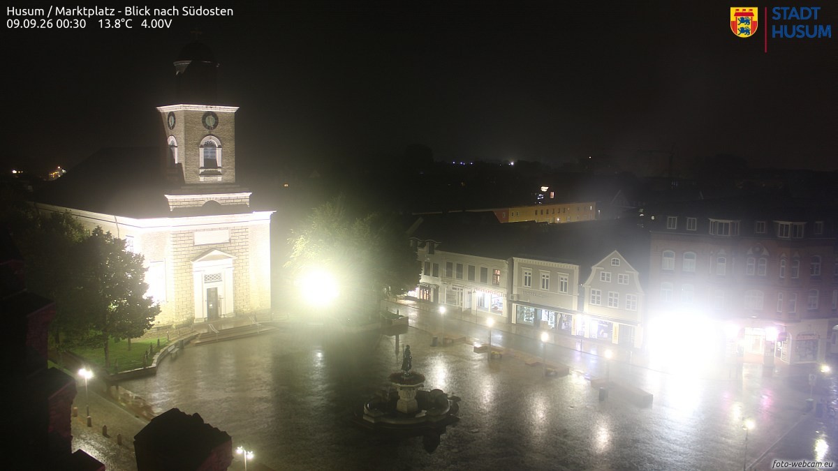 Archiv Foto Webcam Husum Marktplatz
