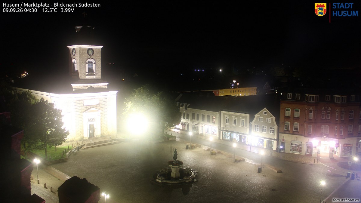 Archiv Foto Webcam Husum Marktplatz