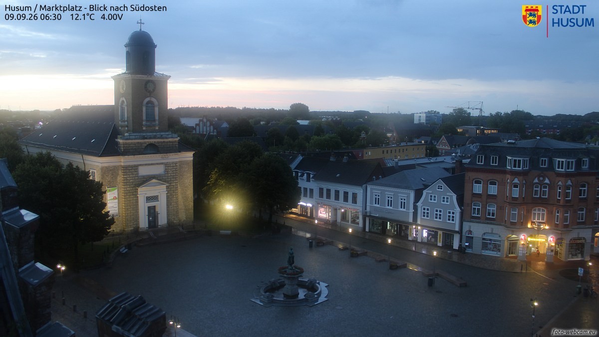 Archiv Foto Webcam Husum Marktplatz