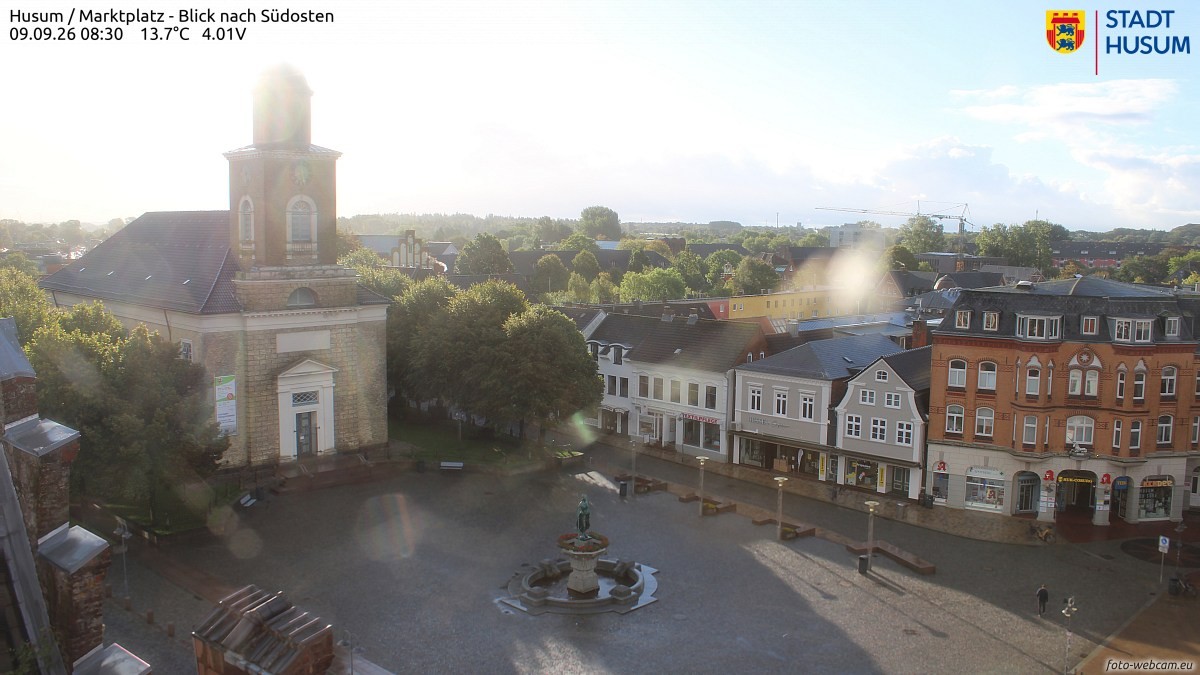 Archiv Foto Webcam Husum Marktplatz