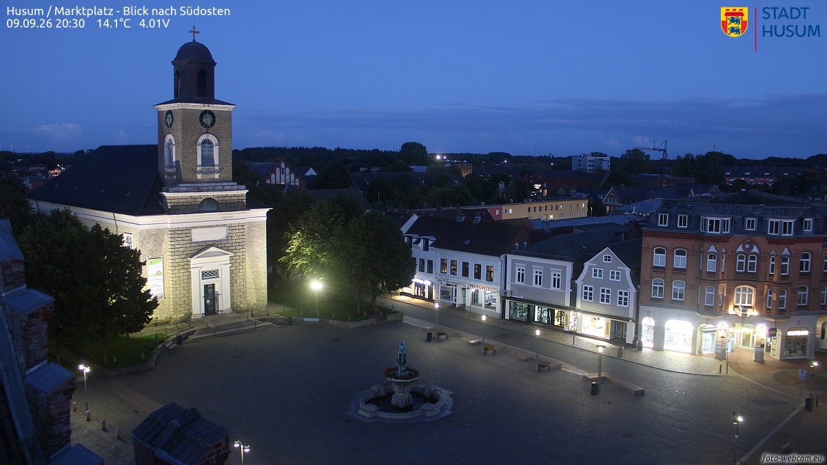 Archiv Foto Webcam Husum Marktplatz