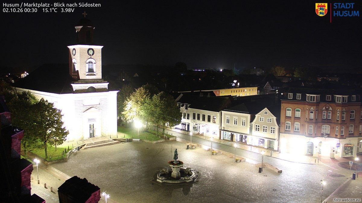 Archiv Foto Webcam Husum Marktplatz