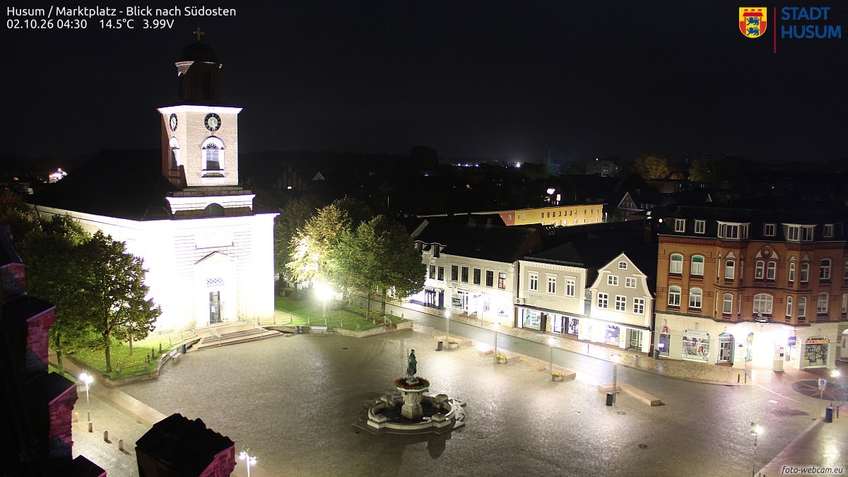 Archiv Foto Webcam Husum Marktplatz