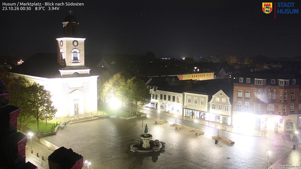 Archiv Foto Webcam Husum Marktplatz