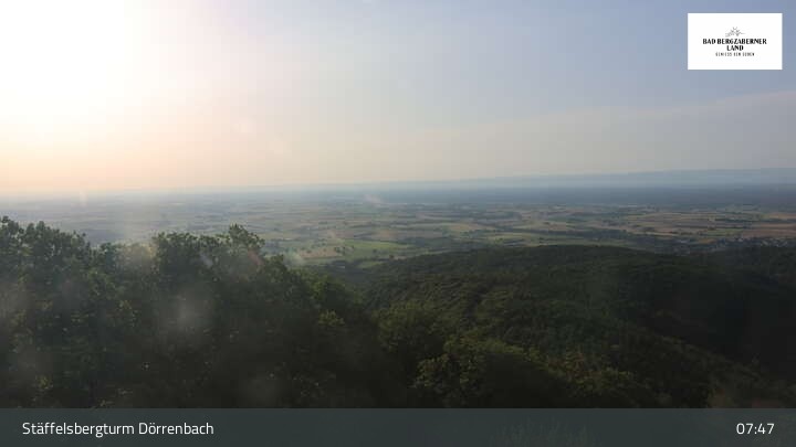 Archiv Foto Webcam Dörrenbach: Panoramablick vom Stäffelsbergturm