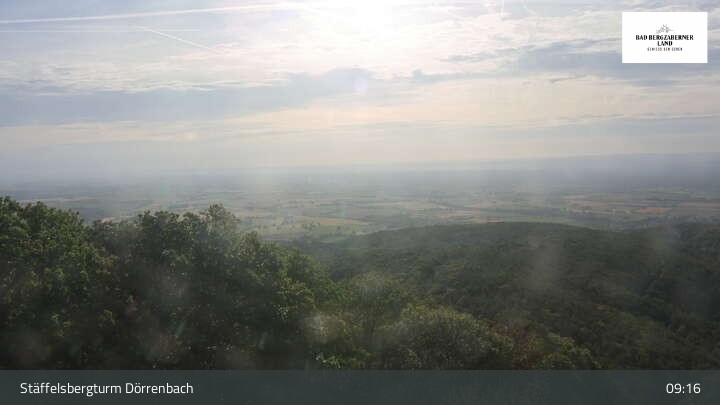 Archiv Foto Webcam Dörrenbach: Panoramablick vom Stäffelsbergturm