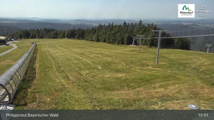 Archiv Foto Webcam Mitterdorf: Panoramablick Almberg mit Flyline