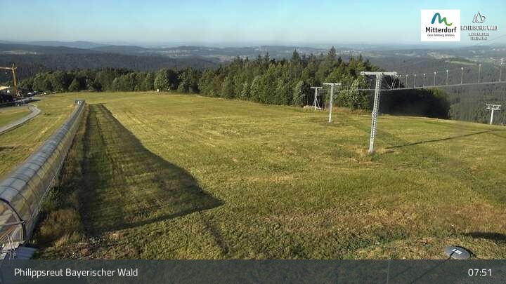 Archiv Foto Webcam Mitterdorf: Panoramablick Almberg mit Flyline