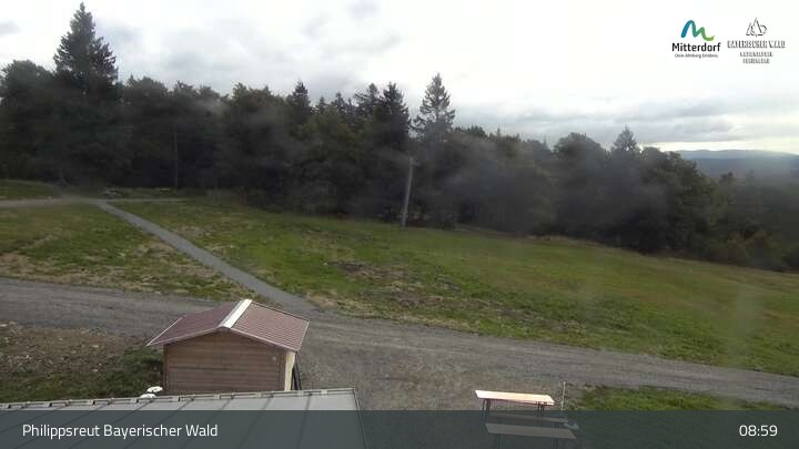 Archiv Foto Webcam Mitterdorf: Panoramablick Almberg mit Flyline
