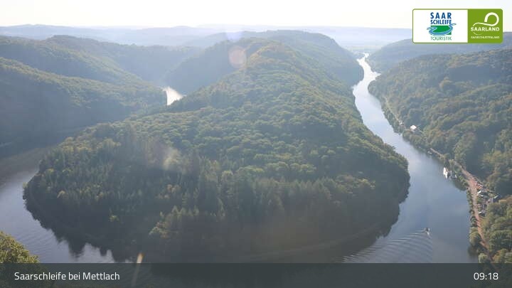 Archiv Foto Webcam Live-Panorama Saarschleife vom Aussichtspunkt Cloef