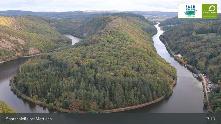 Archiv Foto Webcam Live-Panorama Saarschleife vom Aussichtspunkt Cloef